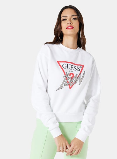 Buy Icon Logo Sweatshirt White in UAE