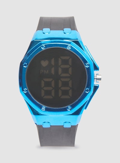 Buy Digital Watches Leather - Black-Blue ,Digital, Quartz in Egypt