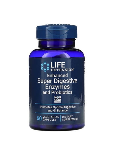 Buy Enhanced Super Digestive Enzymes With Probiotics - 60 Capsules in UAE