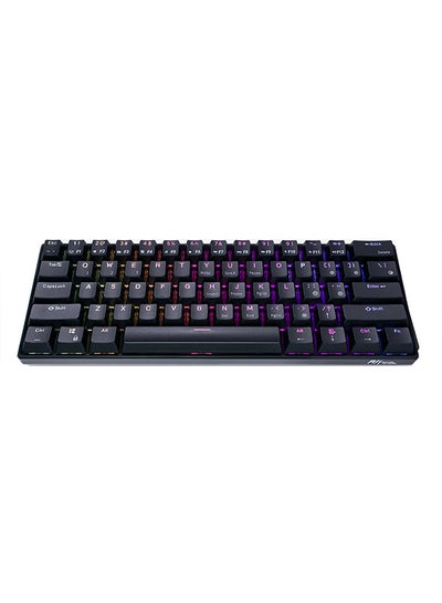 اشتري لوحة مفاتيح ميكانيكية للألعاب بأوضاع قابلة للتبديل السريع ومزودة بإضاءة RGB ومفاتيح زرقاء طراز RK61 Tri في الامارات