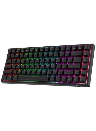 Buy RK84 Tri - Mode Hot Swapable RGB Mechanical Gaming Keyboard Brown Switch in UAE