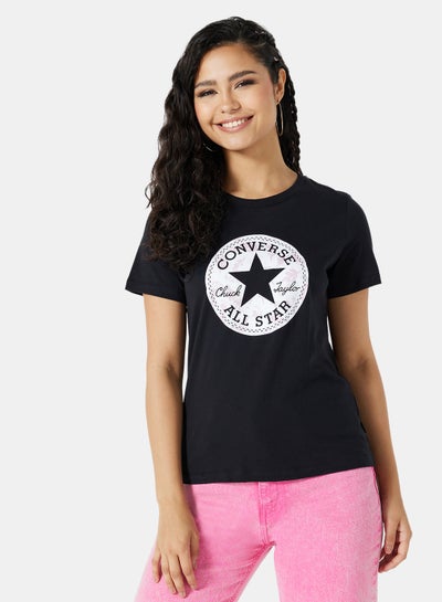 Buy Hybrid Flower Chuck Patch T-Shirt Black in UAE