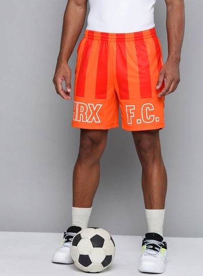 Buy Mid-Rise Football Shorts Orange in Saudi Arabia
