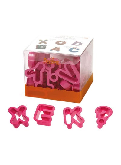 Buy 27-Piece Alphabet Cookie Cutter Set Pink/Yellow/Brown in UAE