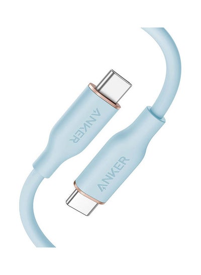 Buy Anker PowerLine III Flow USB-C to USB-C 100W (0.9m/3ft) Blue in Saudi Arabia