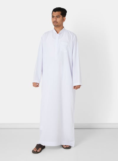 Buy Premium Chest Pocket Saudi Kandora White in Saudi Arabia