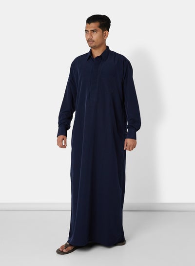 Buy Premium Chest Pocket Saudi Kandora Navy in Saudi Arabia