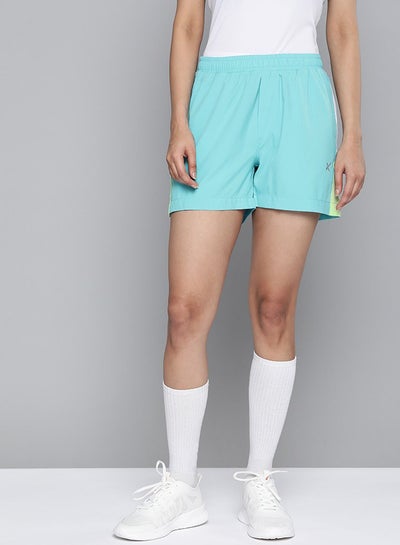 Buy Mid-Rise Shorts Peacock Blue / Sulphur Spring / Optic White in Saudi Arabia