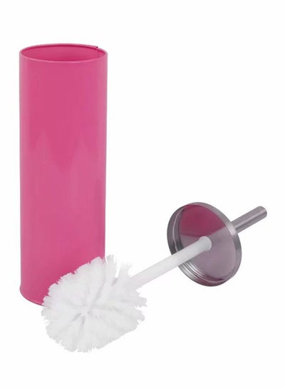 اشتري Portable Toilet Brush With Holder Pink/Silver/White 9.5 x 38.5سم في السعودية