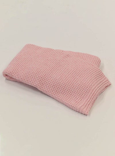 Buy Lightweight Summer Blanket Queen Size 390 GSM Soft Knitted All Season Blanket Bed And Sofa Throw  160 X 220 Cms Pink Pink in UAE