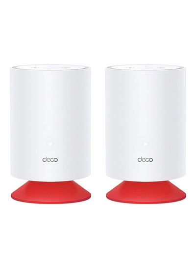 Buy Deco Voice X20 AX1800 Whole Home Mesh Wi-Fi 6 System with Alexa Built-In, Dual-Band Wi-Fi, Gigabit Ports, Coverage up to 4000 ft2,1.5 GHz Quad-Core CPU, HomeShield Security, Pack of 2 White in Egypt