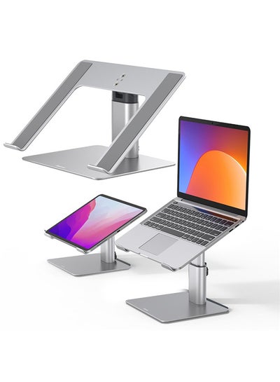 Buy Adjustable Laptop Stand Compatible With 11 To 17.3 Inches Silver in UAE