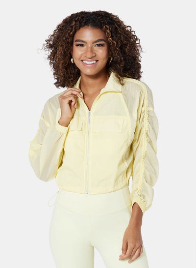 Buy Windbreaker Jacket Pastel Yellow in UAE