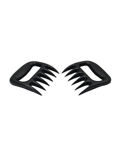 Buy 2-Piece Meat Shredder Fork Tong Set Black in Saudi Arabia