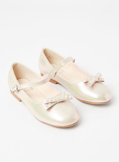 Buy Girls Buckle Closure Stylish Ballerina Light Pink/Green in UAE