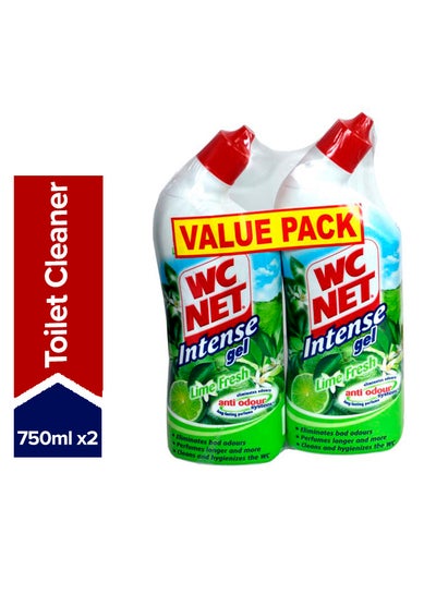 Buy Toilet Cleaner Intense Gel Lime Fresh 750ml 1 + 1 Free in UAE