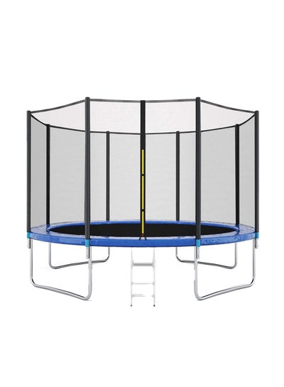 Buy 14ft Round Shaped Jumping Trampoline With Safety Net And Ladder 427X427X250cm in UAE