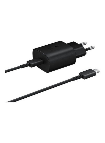 Buy Super fast Charging Adapter (25W) / USB Type-C to Type-C Cable Black in Egypt