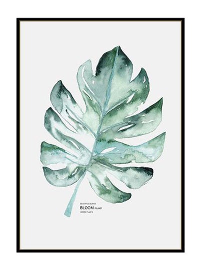Buy Plant Printed Canvas Painting Green/White 57 x 71 x 4.5cm in Saudi Arabia