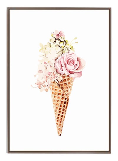 Buy Flower Cone Printed Canvas Painting Multicolour 57 x 71 x 4.5centimeter in UAE
