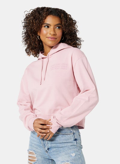 اشتري 90's Boyfriend Hoodie وردي في الامارات