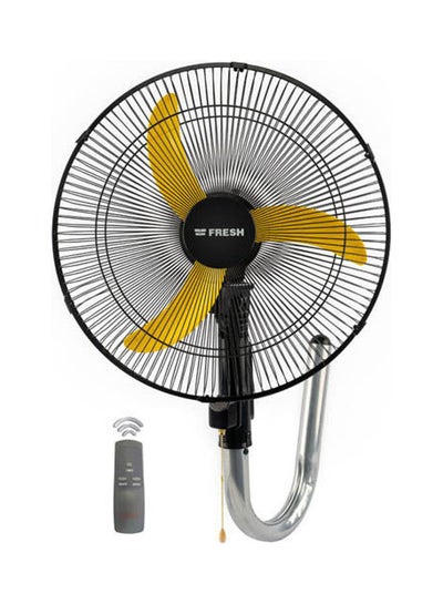 Buy Shabah wall fan 18 inch  With remote  (Exclusive for Noon) 240 W 500013990 blackyellow in Egypt