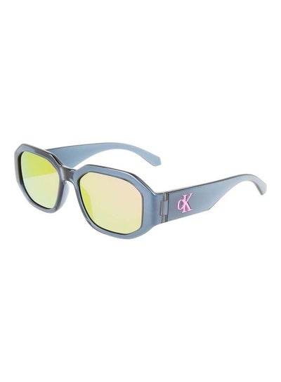 Buy Full Rim Injected Modified Rectangle Sunglasses CKJ22633S 5518 (405) Transparent Navy in UAE