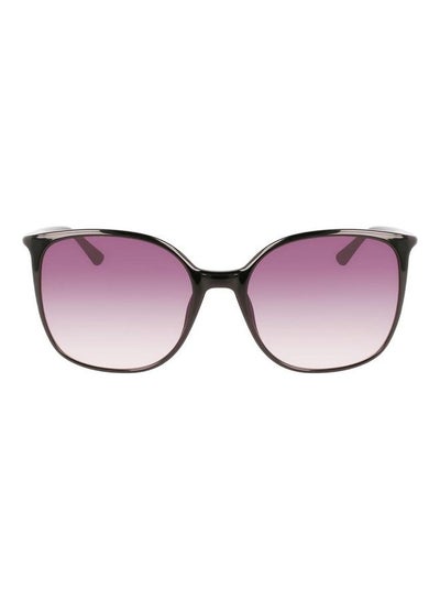 اشتري نظارة شمسية مستطيلة معدلة بإطار كامل للنساء CK22521S 5818 (001) باللون الأسود للنساء في الامارات