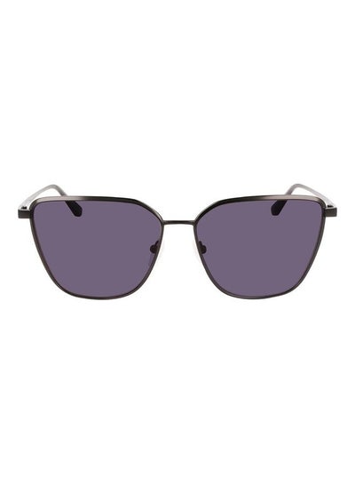 اشتري Women's Full Rim Metal Square Sunglasses CK22104S 6015 (002) Matte Black في الامارات