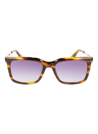 اشتري Men's Full Rim Acetate Rectangle Sunglasses CK22517S 5518 (240) Striped Brown في الامارات