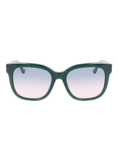 Buy Women's Full Rim Acetate Rectangle Sunglasses L970S 5519 (300) Opalin Green in Saudi Arabia
