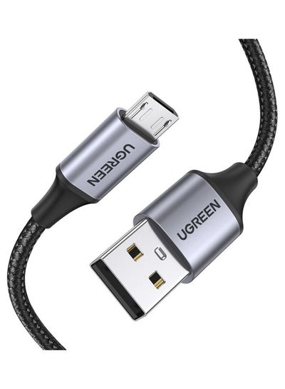 اشتري Micro USB Cable 18w 1m Android Charing Lead Fast Charge for A10 S7 S6 J6 Huawei P Smart P8 Y9 Y7 Y6 Honor 8X Moto G5 E5 E4 Xiaomi A2 Lite Ulefone Note 7 PS4 Black في الامارات