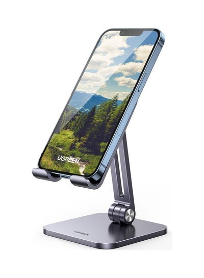 Buy Phone Holder Aluminum Phone Stand, Moblie Stand Adjustable Phone Holder Portable iPhone Stand Compatible for All Mobile Phones, iPhone 15, iPad, Samsung, Tablet- Black in Egypt