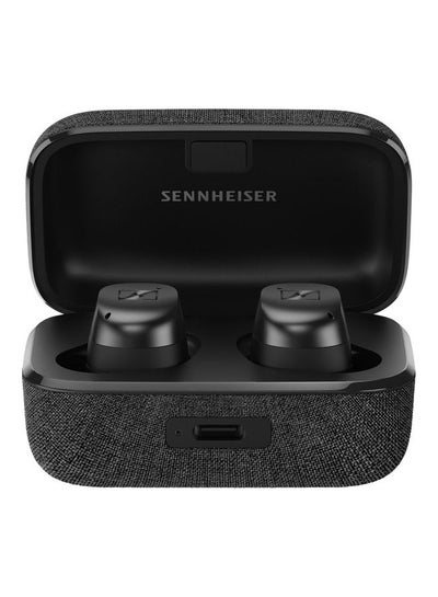 اشتري Consumer Audio Momentum True Wireless 3 Earbuds Bluetooth in Ear Headphones for Music and Calls with Adaptive Noise Cancellation IPX4 Qi Charging 28 Hour Battery Small Black في السعودية