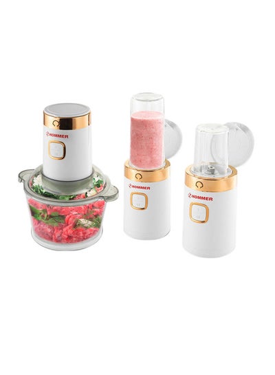 Buy 3-In-1 Multi Function Chopper 2.0 L 300.0 W HSA233-03 White/Gold in Saudi Arabia