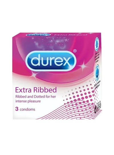 Buy 3-Pcs Extra Ribbed Durex Condoms in UAE
