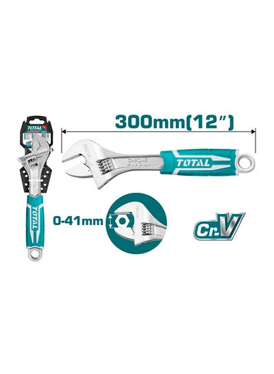 Buy Adjustable Wrench Teal/Silver 12inch in Egypt