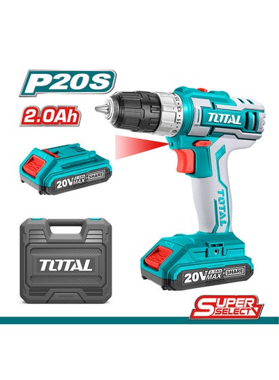 Buy Lithium-Ion Impact Drill 20 Volts Including 2 Batteries And 1 Charger And Heavy Duty Case Multicolour in Egypt