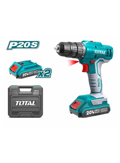 Buy Lithium-Ion Cordless Drill 20 Volts Including 2 1.5 Amp Batteries And Charger Teal / Grey in Saudi Arabia
