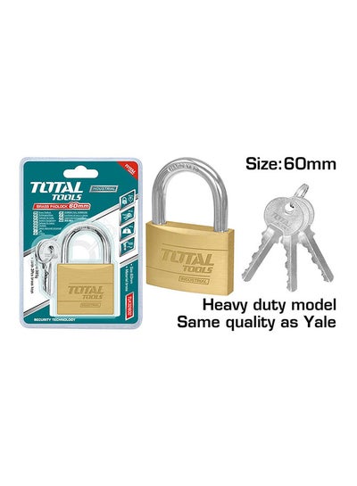 Buy Heavy Duty Brass Padlock Teal / Grey 60mm in Egypt