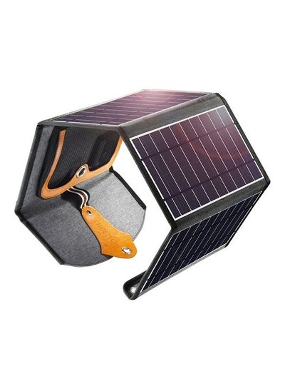 Buy 50000.0 mAh Dual USB-A 22W Portable Solar Panel Charger Grey in UAE