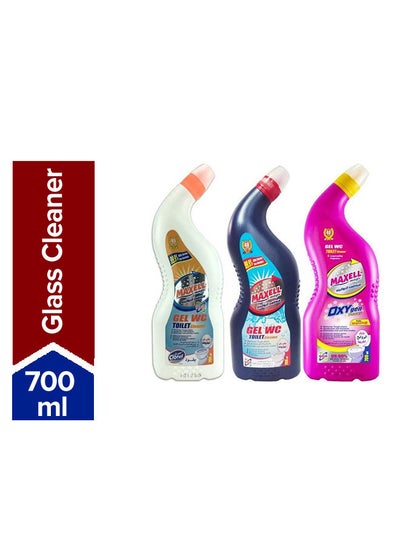 Buy Cleaner With Flip Top Glass Cleaner - Pack of 2 Multicolour 700ml in Egypt