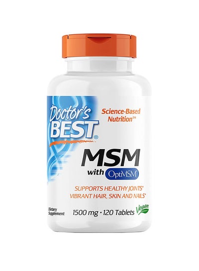 Buy MSM With OptiMSM Diatery Supplement 1500 Mg - 120 Tablets in Saudi Arabia