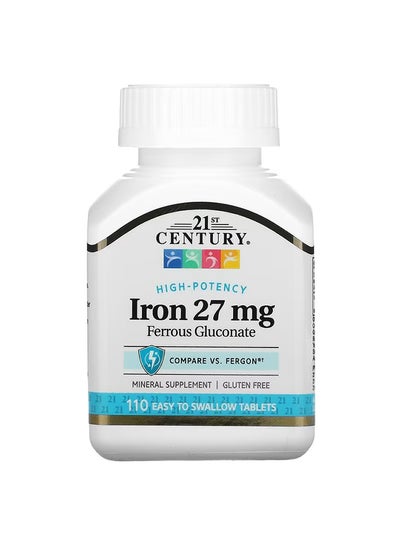 Buy Iron Mineral Supplement 27 mg - 110 Tablets in UAE