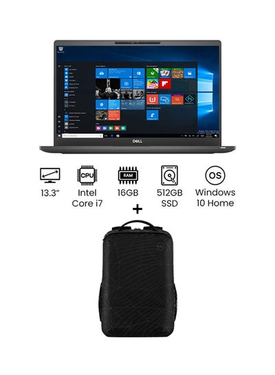 اشتري Latitude E7300 With 13.3-Inch Full HD Display, Corei7 Processor/16GB RAM/512GB SSD/Integrated Graphics/Windows 10/International Version With Bag أسود في الامارات