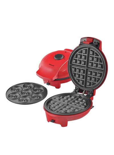 Buy 2-In-1 Non Stick Doughnut And Waffle Maker NL-2M-1545 Red in Saudi Arabia