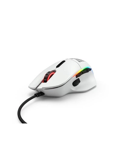 اشتري Glorious Gaming Mouse - Model I 69 g Superlight Honeycomb Mouse, Matte White Mouse - 9 Customizable Buttons في الامارات