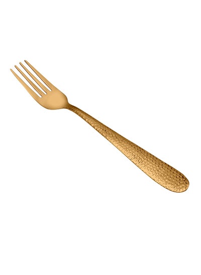 Buy 4 Piece Forks Set - Made Of Stainless Steel - Silverware Flatware - Fork Set - Serves 4 - Design Gold Aster Gold Aster 4 Pc Fork in Saudi Arabia