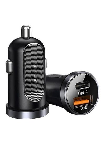 Buy C-A08 Mini Dual-Port 30W Smart Car Charger Black in Egypt