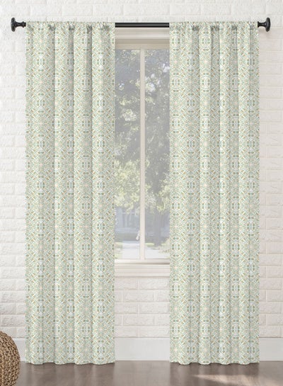 اشتري Pair Of La Villa Curtain أخضر 135x240سم في الامارات